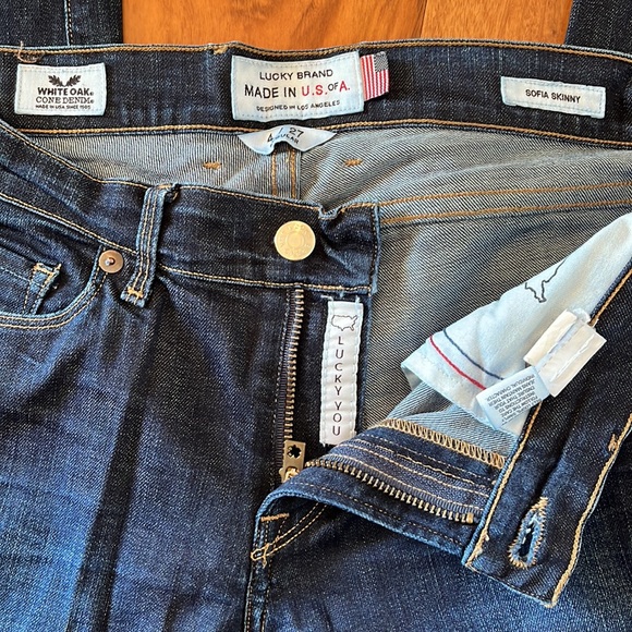 Lucky Brand White Oak Cone Denim Straight Leg Jeans, Size 4, Waist 27 - Picture 5 of 12